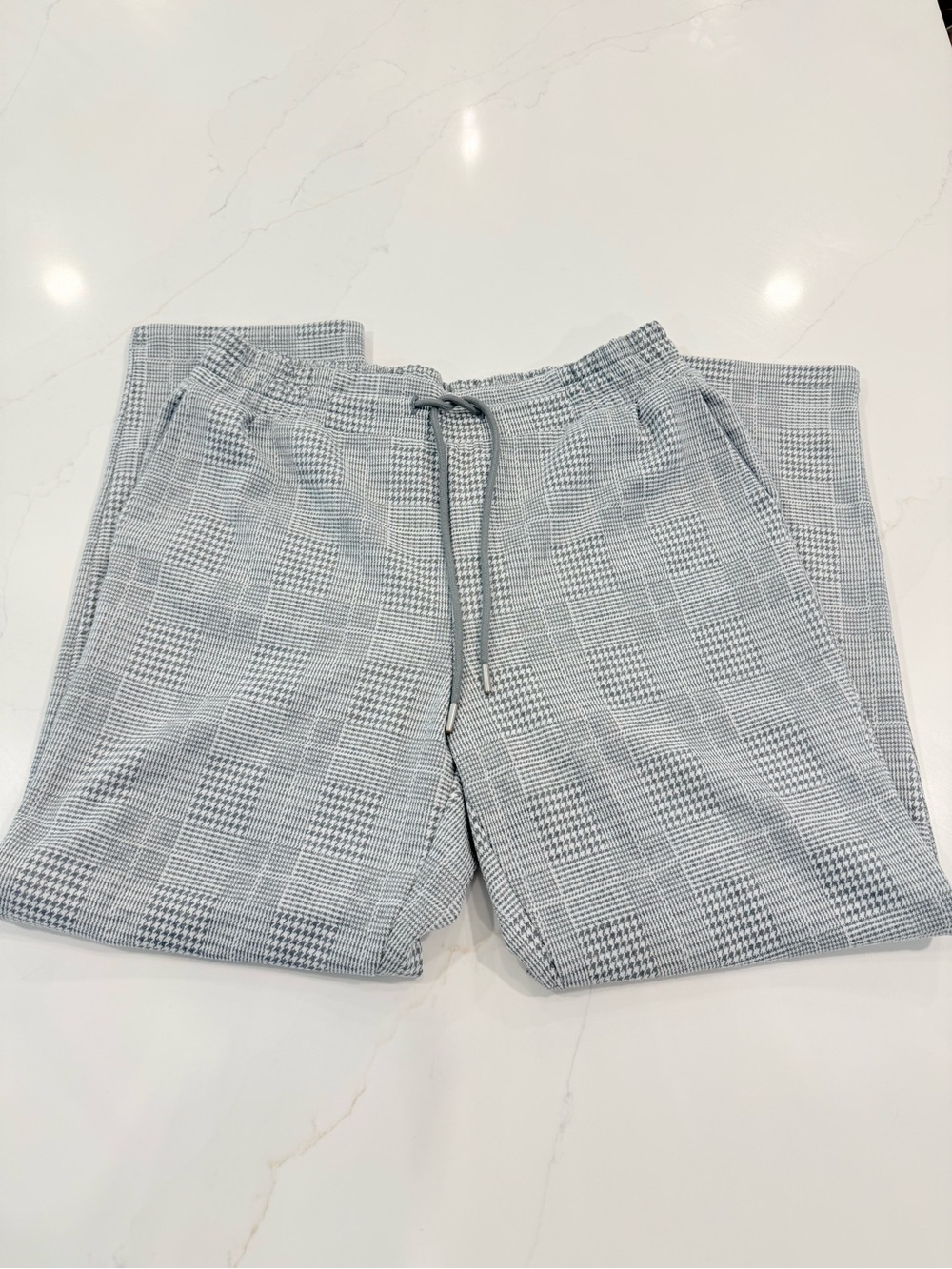 a new day Gray Plaid Drawstring Trousers